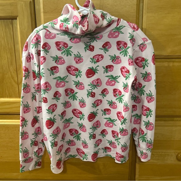 Luigi Kids Girl’s Pink 100% Cotton Turtleneck with Strawberry Print Size 6, EUC - Picture 6 of 6